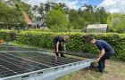 Zonnepanelen in de tuin